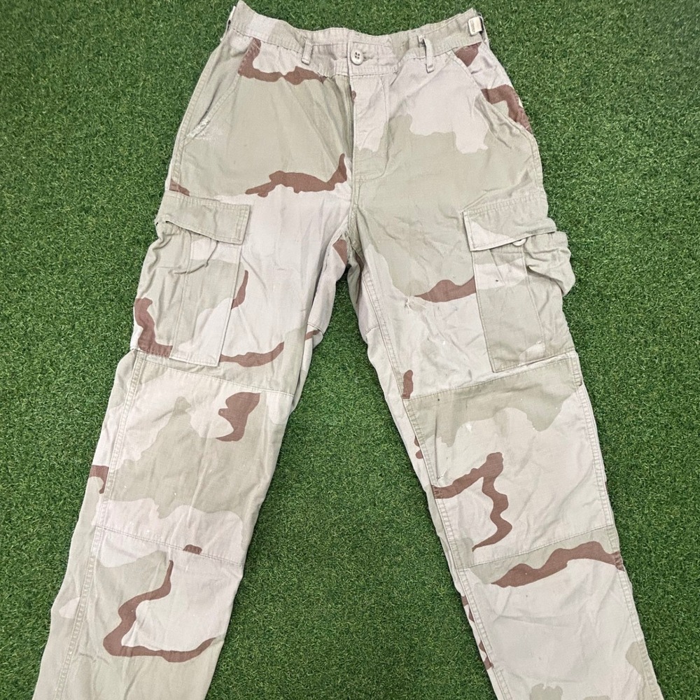 Vintage US Military Desert Camo Cargo Pants Ripstop Small Long 3 Color Tactical